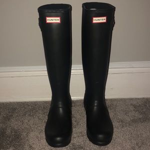Tall black Hunter boots